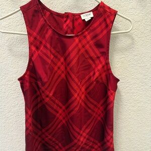 J. Crew Women's Red Plaid Sleeveless Top